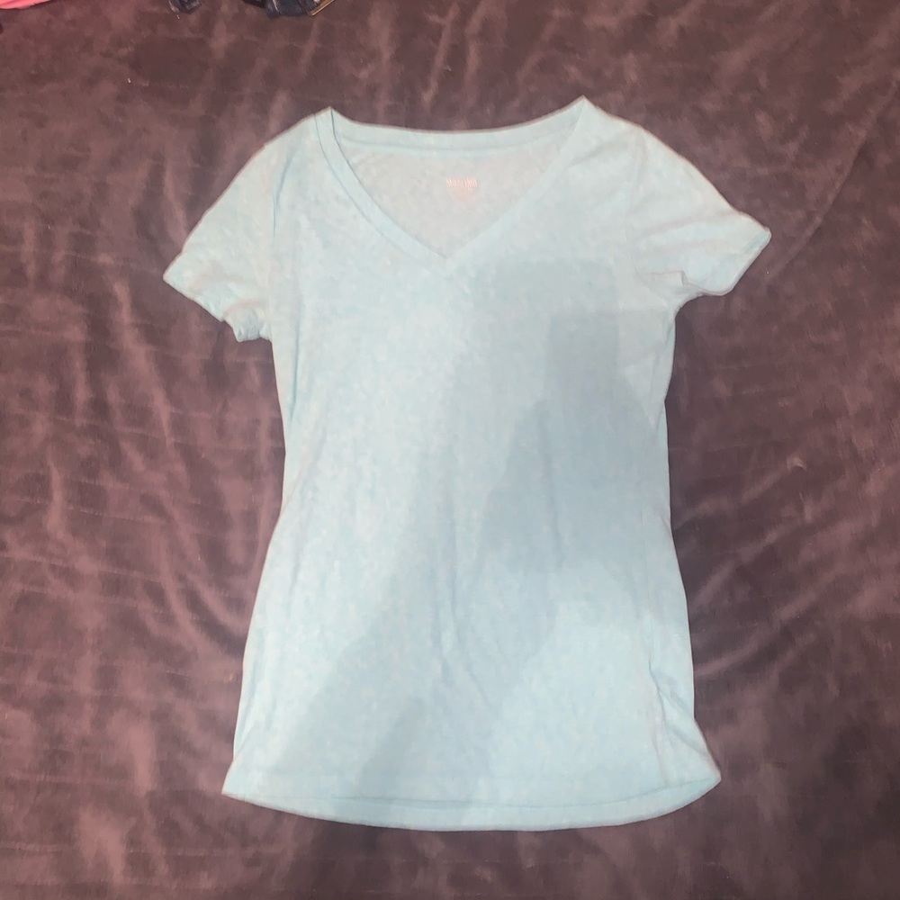 Loose fit teal v neck